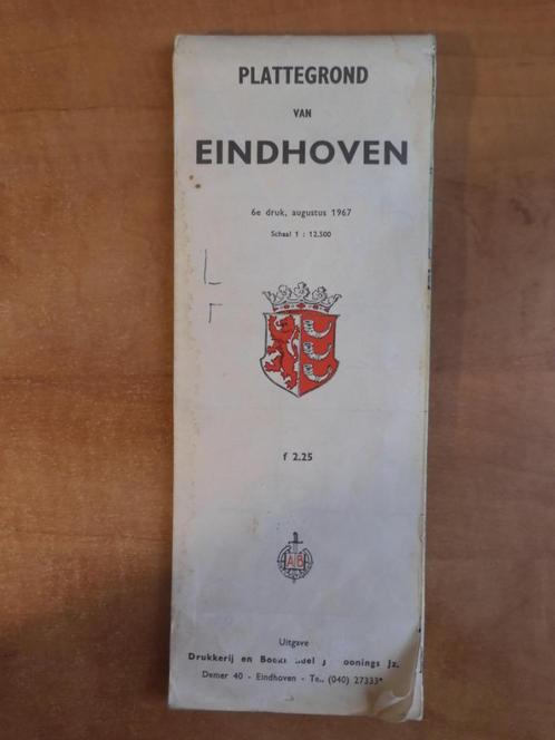 plattegrond Eindhoven J. Koonings, 6e druk, 1967, Boeken, Atlassen en Landkaarten, Gelezen, Landkaart, Nederland, 1800 tot 2000