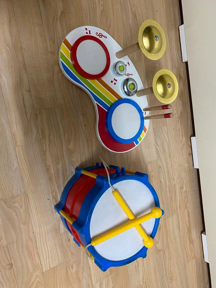 Speelgoed Muziekinstrumenten Trommels, Kinderen en Baby's, Speelgoed | Educatief en Creatief, Gebruikt, Ontdekken, Met geluid