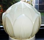 3x Antiek Geel Glazen Jugendstil Thabur Lamp Bollamp - €80PS, Ophalen of Verzenden, Zo goed als nieuw, Glas, Antiek / Art Deco / Jugendstil / Thabur / Haags Design