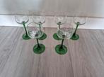 Roemer Moesel Wijnglazen - Groen, Glas of Glazen, Gebruikt, Ophalen of Verzenden, Glas