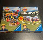 2 in 1 Brandweerman Sam puzzel en memory, Ophalen of Verzenden, 10 tot 50 stukjes, Zo goed als nieuw, 2 tot 4 jaar