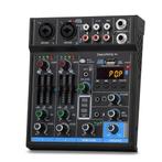 M4 Professionele Audiomixer - 4-Kanaals - USB & Bluetooth, Ophalen of Verzenden, Zo goed als nieuw, Zangmicrofoon, Draadloos