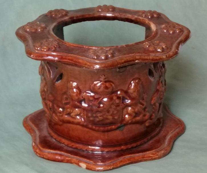 Oud hollands aardewerk theelichtje met wapen van Nederland, Antiek en Kunst, Antiek | Keramiek en Aardewerk, Ophalen of Verzenden