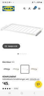 Komplement uittrekbare broekhanger voor pax kast, Huis en Inrichting, Ophalen, 50 tot 100 cm, Zo goed als nieuw, Minder dan 100 cm