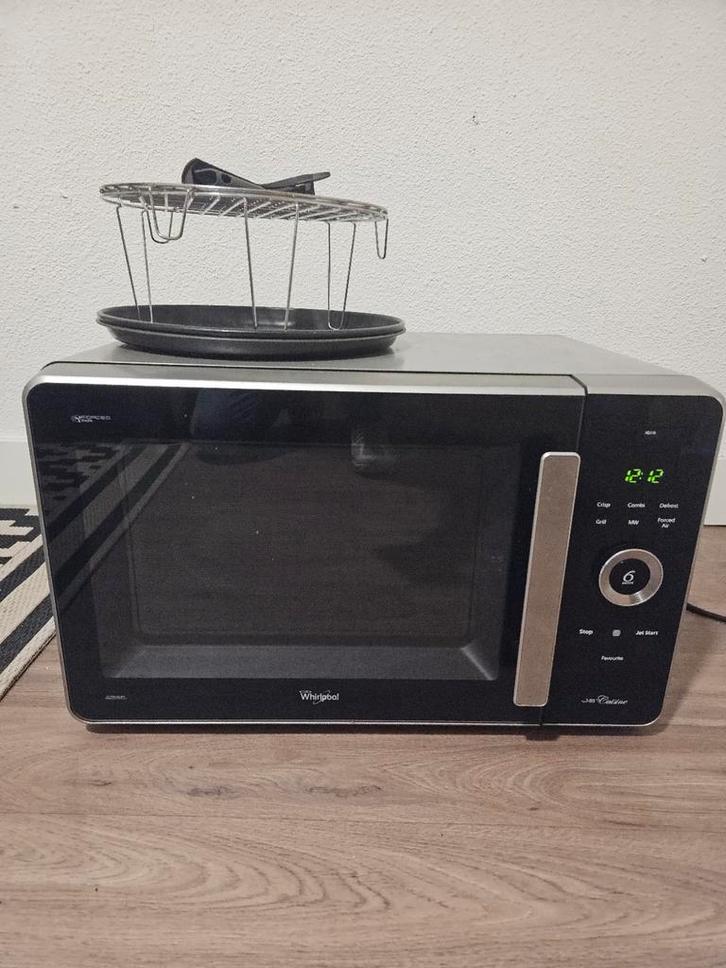 Combimagnetron - Whirlpool, Witgoed en Apparatuur, Magnetrons, Zo goed als nieuw, Vrijstaand, Combimagnetron, 45 tot 60 cm, Crisp