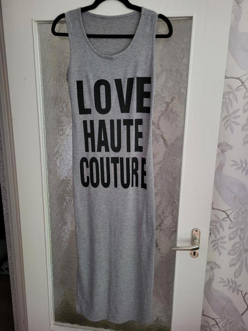 Lange grijze lange jurk mt s/m, Kleding | Dames, Jurken, Gedragen, Maat 36 (S), Grijs, Onder de knie, Ophalen of Verzenden