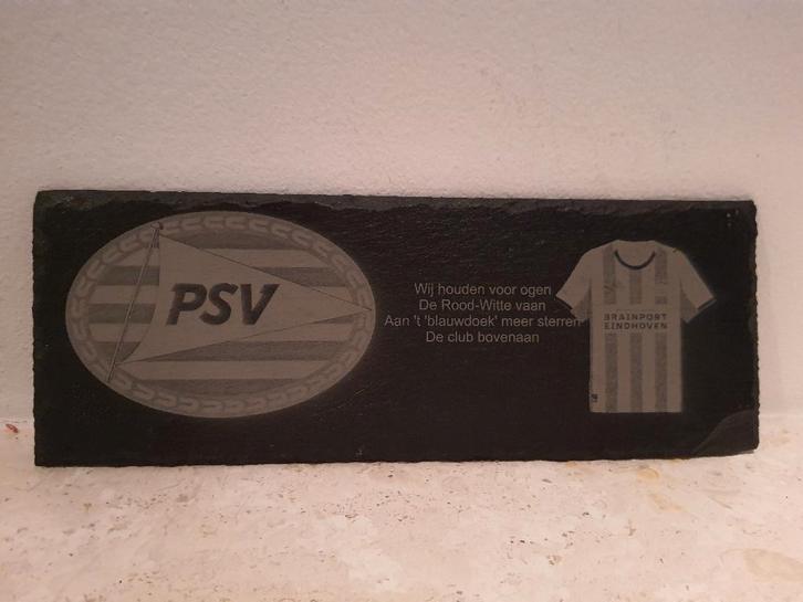 PSV zelf gegraveerd in een leisteen plateau / dienblad, Verzamelen, Sportartikelen en Voetbal, Nieuw, Overige typen, PSV, Ophalen of Verzenden