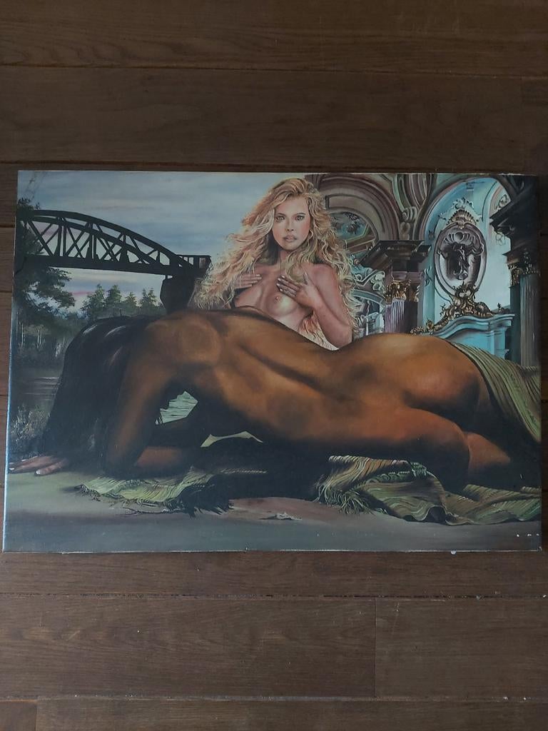 Schilderij met naaktfiguren, Ophalen