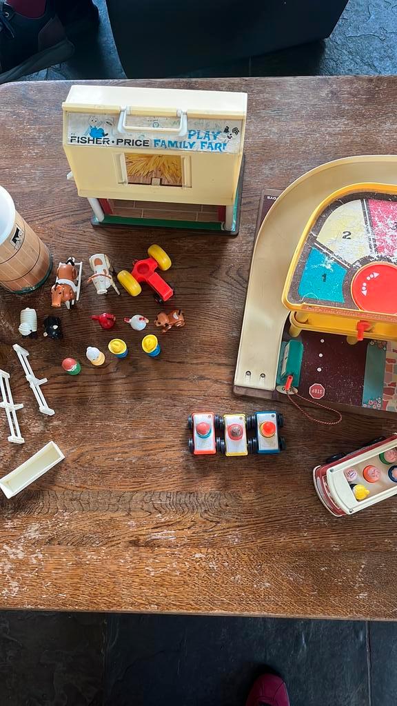 Vintage Fisher price, Verzamelen, Poppenhuizen en Toebehoren, Gebruikt, Poppenhuis, Ophalen of Verzenden