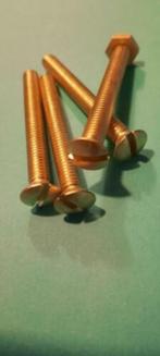 10-25 Messing LENSKOP BOUT (m5)x 100 mm lang huis tuinbank, Ophalen of Verzenden, Nieuw