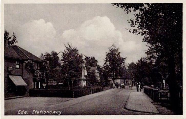 Ede, Stationsweg 1934, Verzamelen, Ansichtkaarten | Nederland, Gelopen, Gelderland, 1920 tot 1940, Verzenden