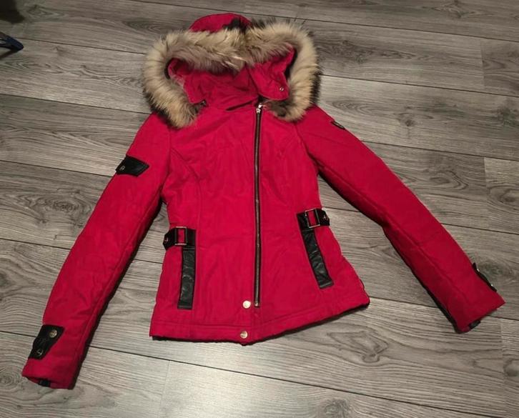 Froccella Winterjas (valt als) Maat 34, Rood/zwart, Kleding | Dames, Jassen | Winter, Nieuw, Maat 34 (XS) of kleiner, Rood, Ophalen of Verzenden