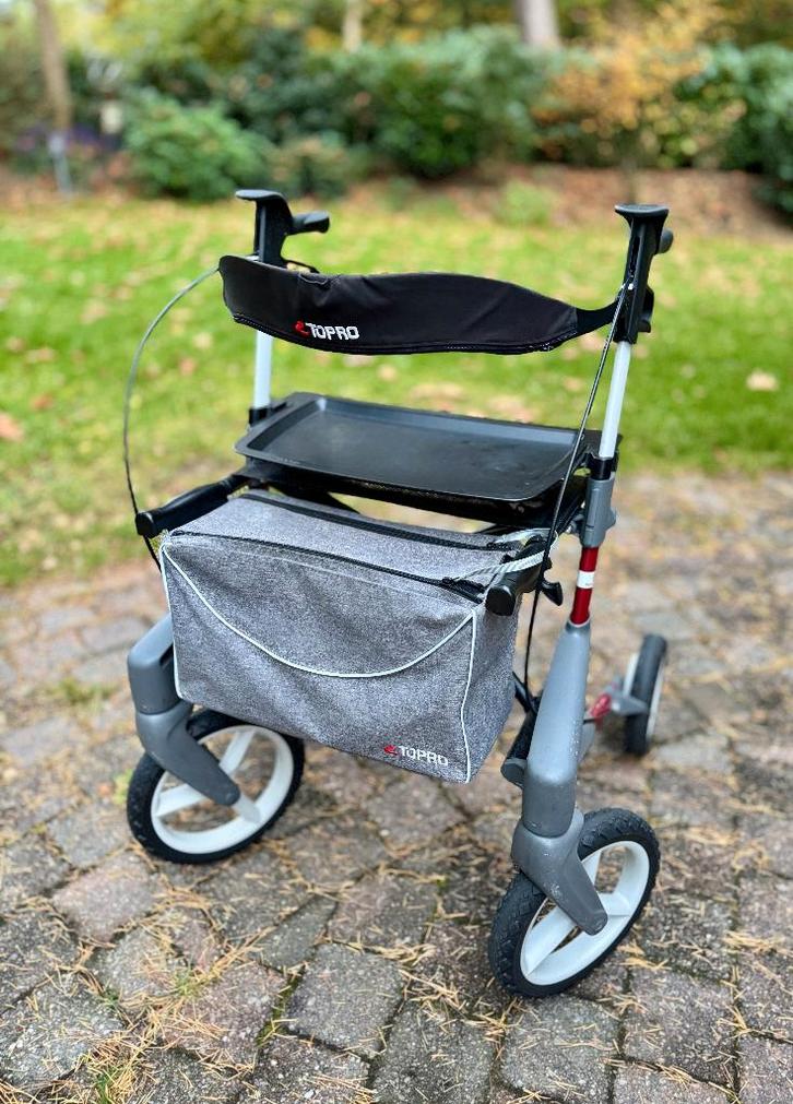 Topro Olympos ATR M Rollator met tas en dienblad, Diversen, Rollators, Zo goed als nieuw, Ophalen