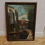Schilderij Delft  1938 Gesigneerd: R. Thijssen., Antiek en Kunst, Ophalen