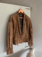 Vintage leren bikerjack M bohemian cropped leather jacket, Maat 38/40 (M), -, Ophalen of Verzenden, Zo goed als nieuw