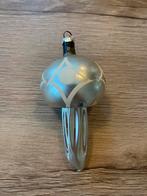 Antieke Vintage Grote Paddenstoel Kerstbal Zilver Kleur Glas, Ophalen of Verzenden, Nieuw