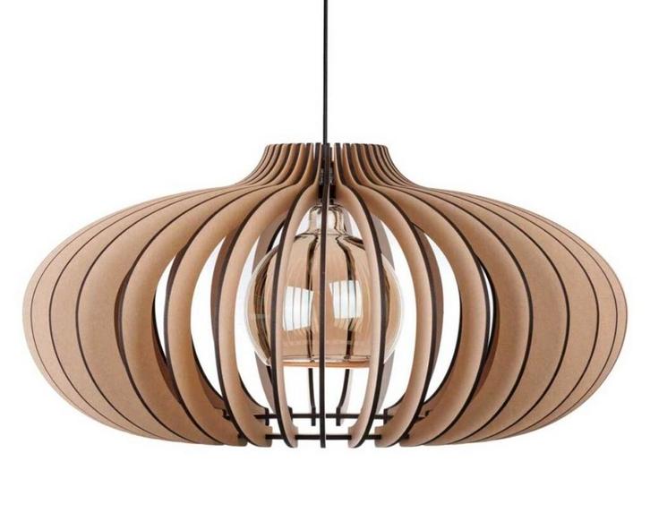 Blij Design Houten Hanglamp, Huis en Inrichting, Lampen | Hanglampen, Zo goed als nieuw, Minder dan 50 cm, Hout, Ophalen