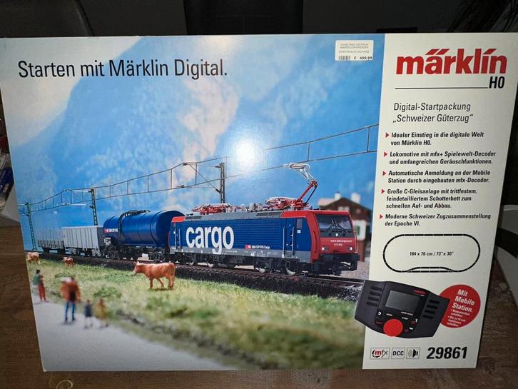 Marklin 29861 digitale startset SBB Cargo MFX full sound, Hobby en Vrije tijd, Modeltreinen | H0, Zo goed als nieuw, Treinset
