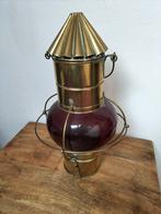 Grote koperen scheepslamp, Ophalen of Verzenden, Zo goed als nieuw, Motorboot of Zeilboot