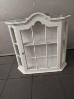 Brocante oud klein vintage  hangkastje, keukenkastje,, Huis en Inrichting, Kasten | Dressoirs, Glas, Landelijk, Minder dan 25 cm
