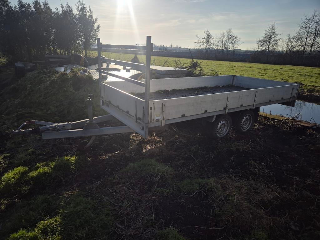 Aanhanger 3000kg - 185x400cm, Doe-het-zelf en Verbouw, Metalen, Gebruikt, Ophalen of Verzenden