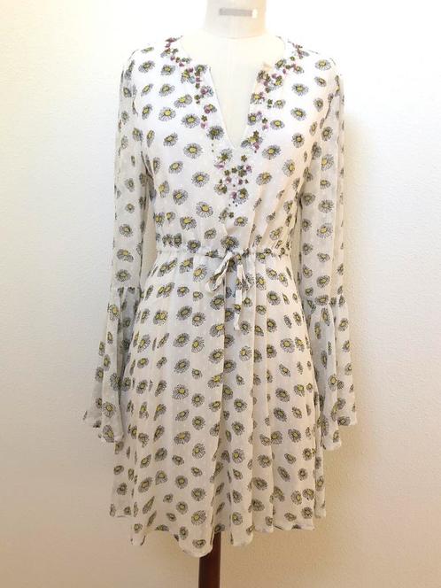 JURK MT38/mESSENTIEL SUPER zomerjurkje + steentjes/palletjes, Kleding | Dames, Jurken, Zo goed als nieuw, Maat 38/40 (M), Wit
