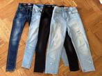 Vingino Jeans blauw zwart skinny mom fit maat 10/140, Meisje, Ophalen of Verzenden, Broek, Zo goed als nieuw
