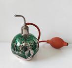 Oude Glazen Verstuiver met Silver Overlay, Antiek en Kunst, Antiek | Glas en Kristal, Verzenden