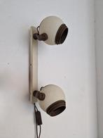Vintage wandlamp met twee eyeball bollen design verstelbaar, Huis en Inrichting, Lampen | Wandlampen, Ophalen of Verzenden, Zo goed als nieuw