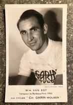 Wim van Est - kaart Garin - wielrennen, Verzamelen, Ophalen of Verzenden, Zo goed als nieuw, Buitenlandse clubs, Poster, Plaatje of Sticker