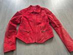 Rood Suede achtig Jasje Blazer Maat 36 S Casual Clothing, Ophalen of Verzenden, Gedragen, Maat 36 (S), Rood