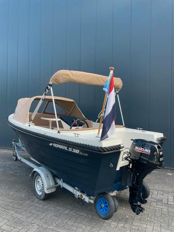 Occasion: Admiral 5.30 deluxe + 15PK Suzuki + Winterstalling beschikbaar voor biedingen
