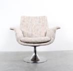 Vintage Topform design TULIP draai fauteuil retro jaren 7080, Huis en Inrichting, Fauteuils, Ophalen, Zo goed als nieuw, Metaal