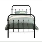 Zgan. Metalen spijlen bed Anne van Leen Bakker, Huis en Inrichting, Slaapkamer | Bedden, Ophalen, 90 cm, Eenpersoons, Zwart