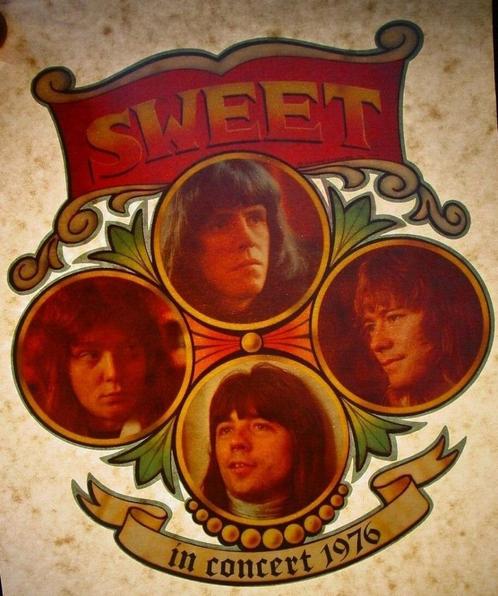 THE SWEET- Tour shirt opstrijk vel. - VINTAGE 1976, Verzamelen, Muziek, Artiesten en Beroemdheden, Nieuw, Gebruiksvoorwerp, Ophalen of Verzenden