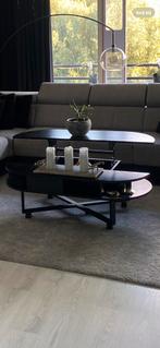Moderne Zwarte Salontafel, 100 tot 150 cm, Zo goed als nieuw, Metaal, Overige vormen