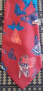 Fortis Bank stropdas rood met mooie vlinders 100% zijde, Ophalen of Verzenden, Nieuw, Gebruiksvoorwerp