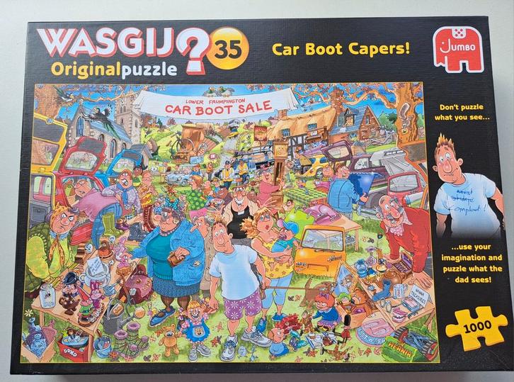 Wasgij Original 35 Vlooienmarkt! 1000 stukjes, Hobby en Vrije tijd, Denksport en Puzzels, Gebruikt, Legpuzzel, 500 t/m 1500 stukjes