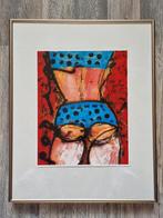 herman brood - bikini girl, Huis en Inrichting, Ophalen of Verzenden, Minder dan 50 cm, Schilderij, Minder dan 50 cm