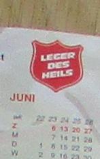 6 jaarkalenderkaarten leger des heils 1993 t/m 1998, Ophalen of Verzenden, Zo goed als nieuw