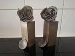 Jef Claerhout bronzen rozen sculpturen, Antiek en Kunst, Kunst | Beelden en Houtsnijwerken, Ophalen of Verzenden