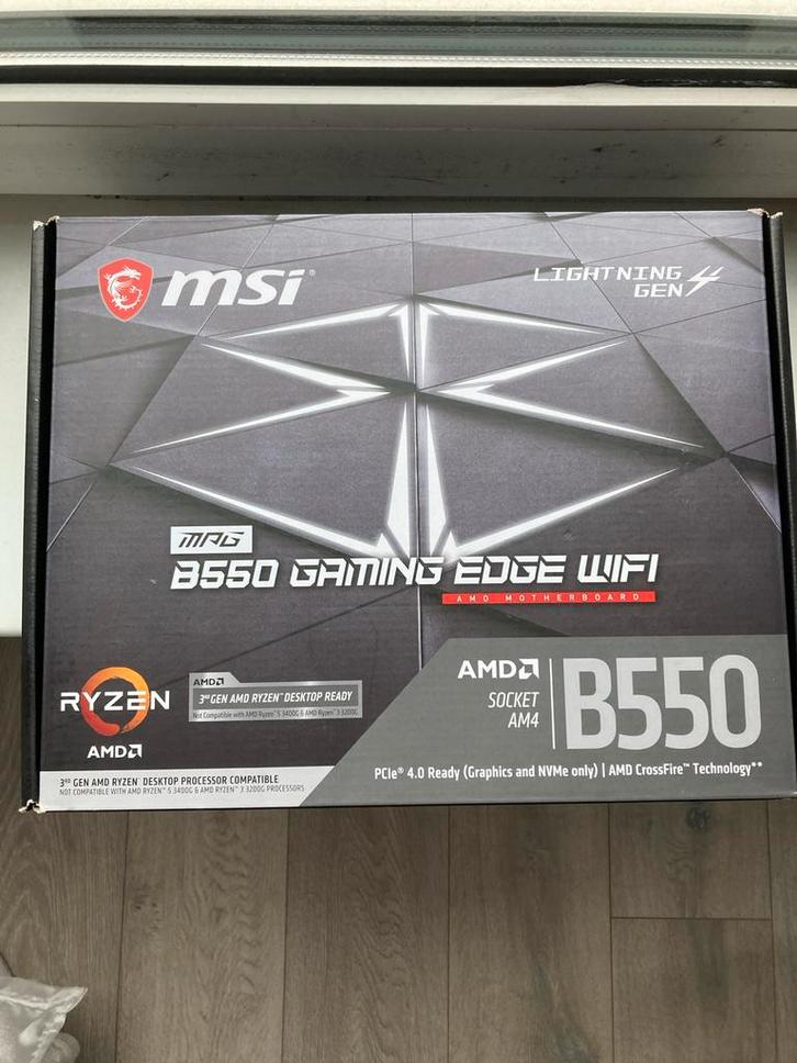 MSI B550 Gaming Edge WiFi Moederbord - AM4, Computers en Software, Moederborden, Gebruikt, AMD, DDR4, Ophalen