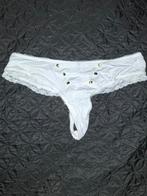 Witte string met gouden details, Generic, Verzenden, Wit, String