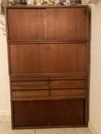 Poul Cadovius teak vintage system kast, Huis en Inrichting, Kasten | Wandmeubels, Ophalen, 250 tot 300 cm, Zo goed als nieuw, Met klep(pen)