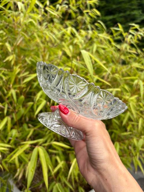 Val St Lambert kristallen schaaltje op voet,vintage,zgan, Antiek en Kunst, Antiek | Glas en Kristal, Ophalen of Verzenden
