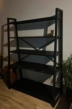 Stijlvolle industriële zwarte metalen open kast, Huis en Inrichting, Ophalen, Zo goed als nieuw