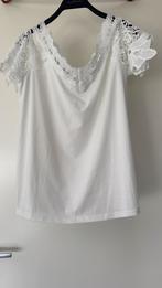Shirt met kant, maat L, wit, nooit gedragen, Wit, Maat 42/44 (L), Ophalen of Verzenden, Zo goed als nieuw