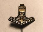 Metalen KROMHOUT MOTOREN Speld (Zwart/Metaalkleur)., Verzenden, Zo goed als nieuw, Transport, Speldje of Pin