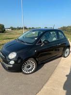 Fiat 500 0.9 85pk Twinair Turbo 2012 Zwart met airco, Auto's, Voorwielaandrijving, Stof, Beige, Handgeschakeld