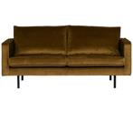2.5-zitsbank Rodeo mosterdgeel, Ophalen, Hout, Modern, velour, 150 tot 200 cm